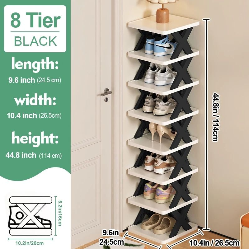 Vertical Space Saving Multi Layer Shoe Organizer 8