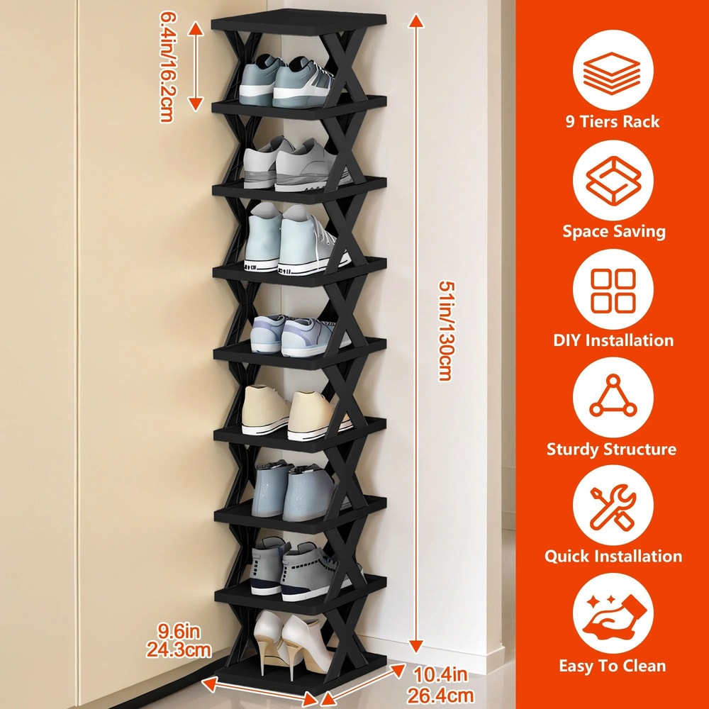 Vertical Space Saving Multi Layer Shoe Organizer 12