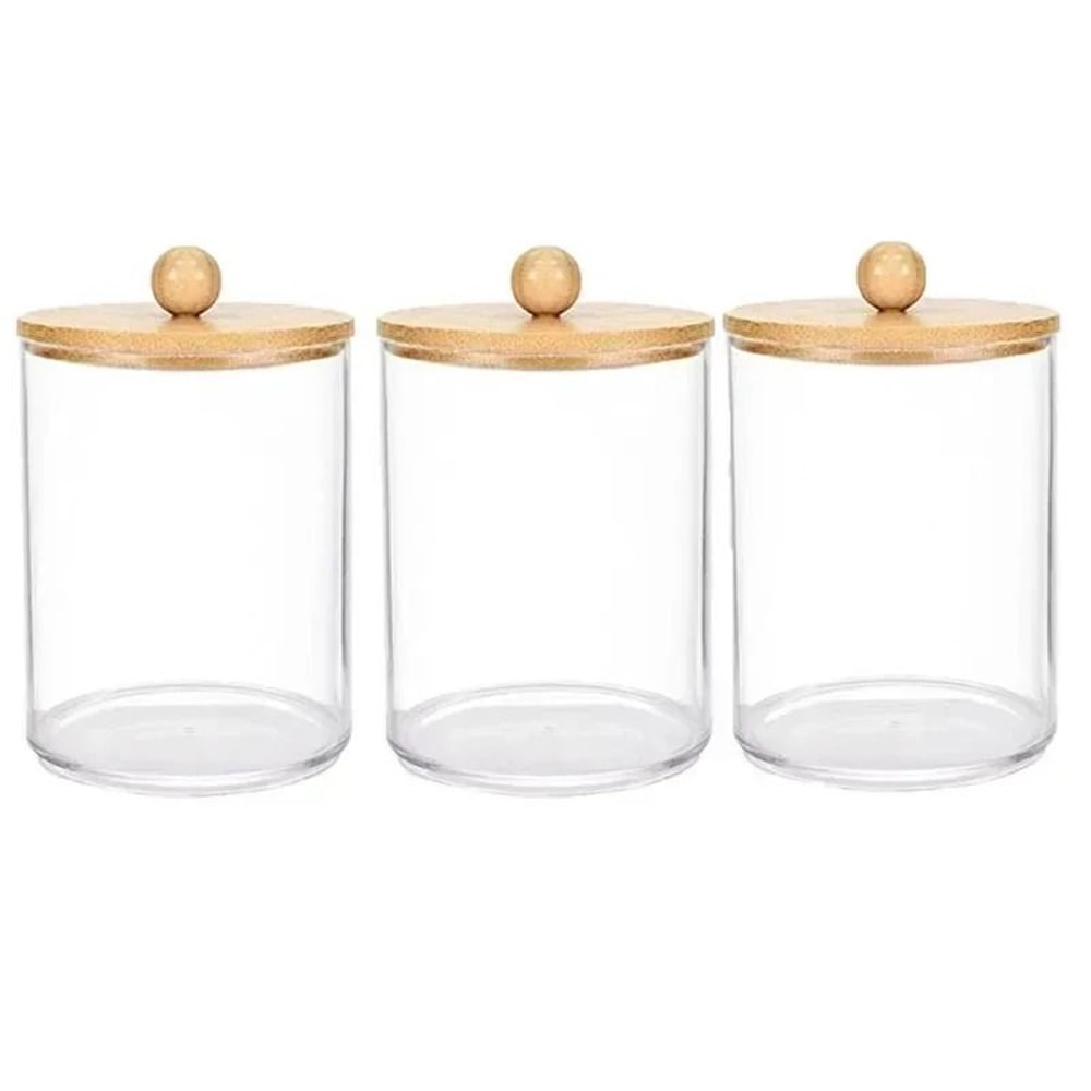 Crystal Clear Multi Purpose Desktop Storage Canister 11
