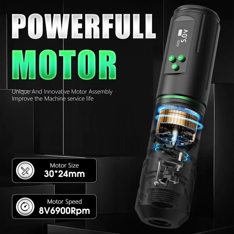 Professional Cordless Rotary Tattoo And PMU Pen Suite 2