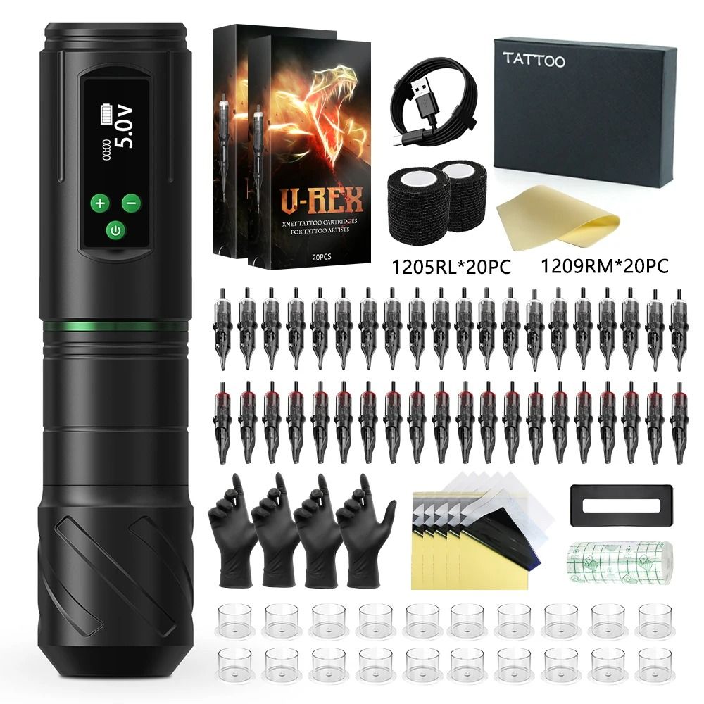 Professional Cordless Rotary Tattoo And PMU Pen Suite 8