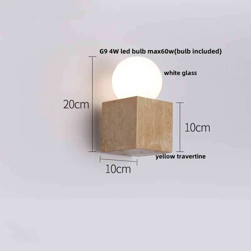 Nordic Architectural Travertine And Wood Luminary System 20