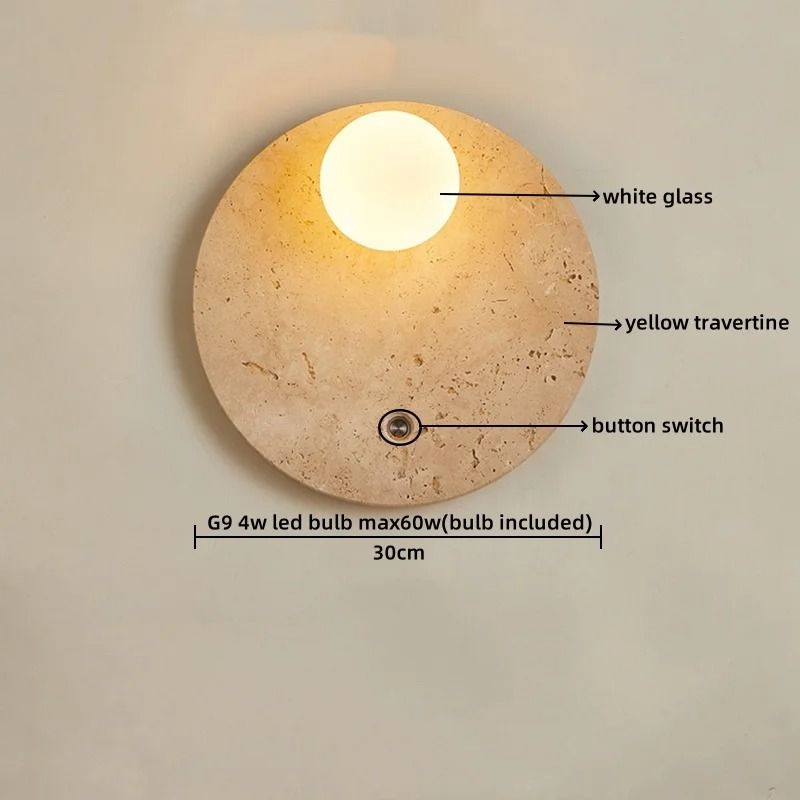 Nordic Architectural Travertine And Wood Luminary System 22