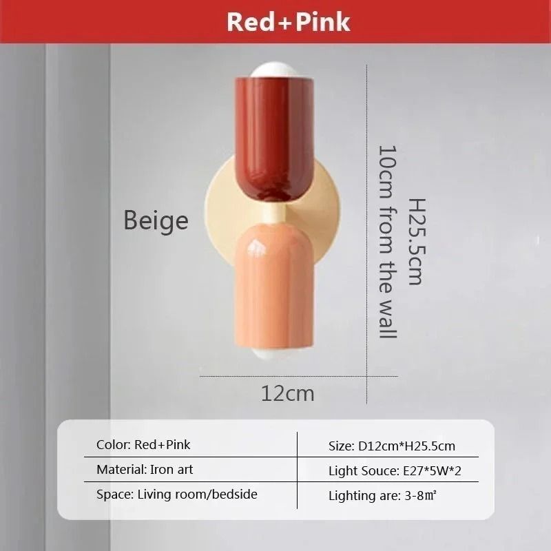 Nordic Industrial Geometric Sconce And Background Luminary 9