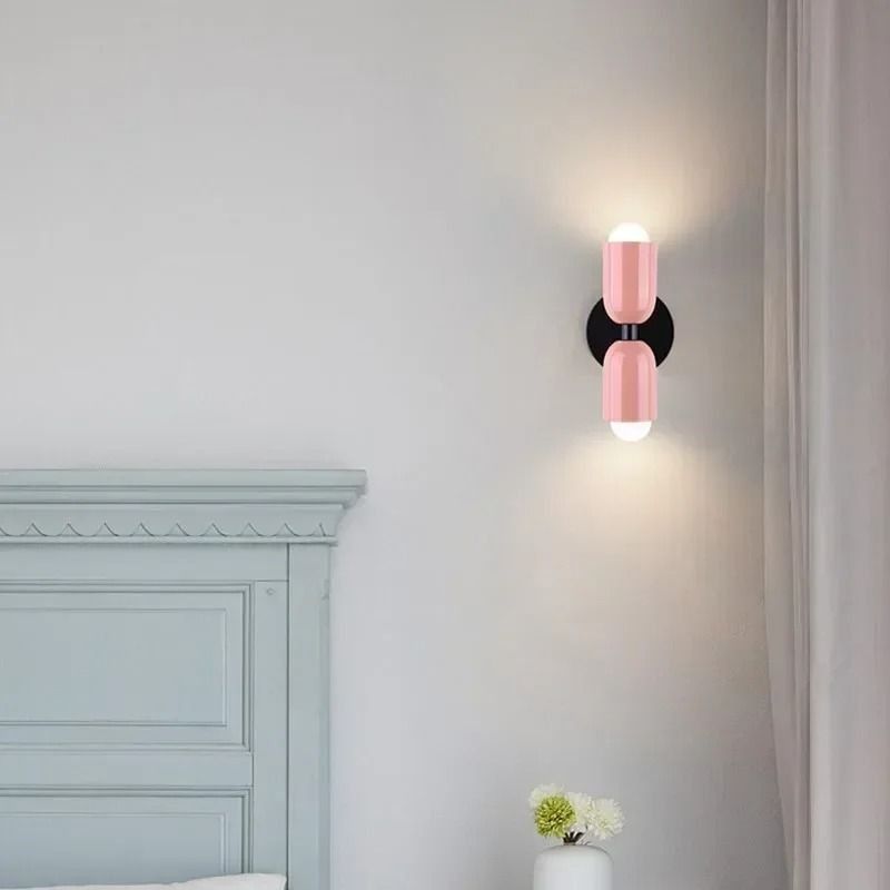 Nordic Industrial Geometric Sconce And Background Luminary 3