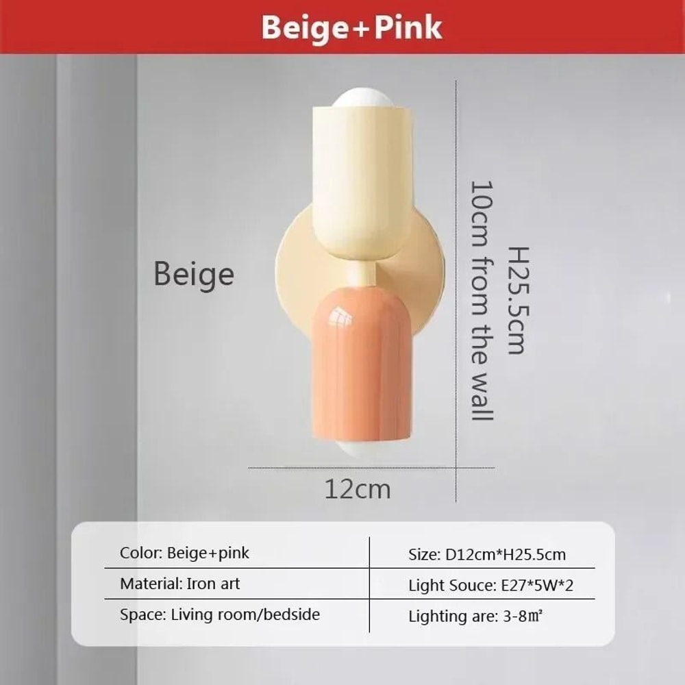 Nordic Industrial Geometric Sconce And Background Luminary 7