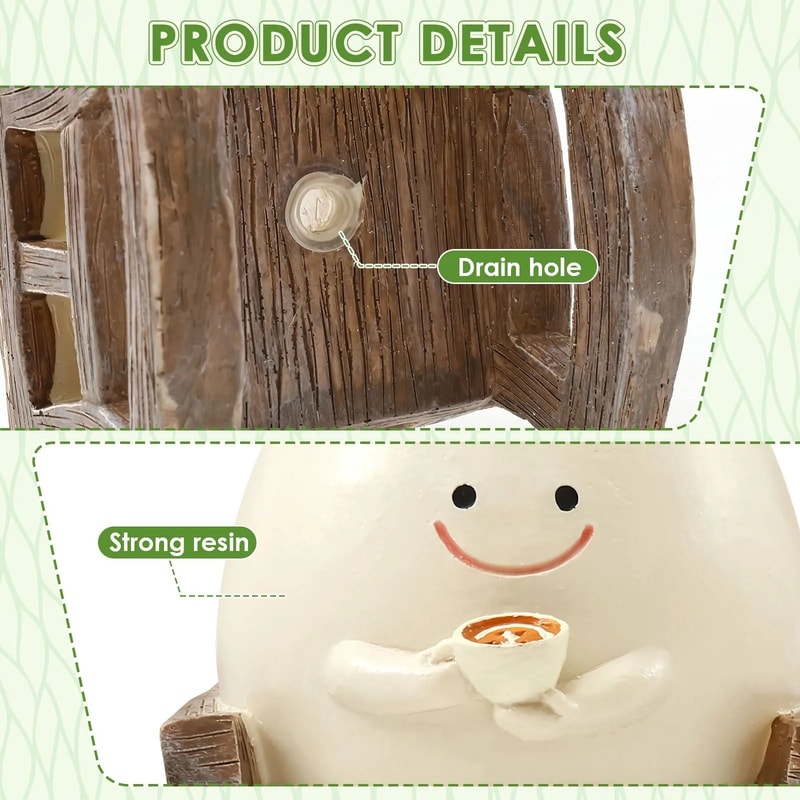Rocking Chair Smile Face Planter 3