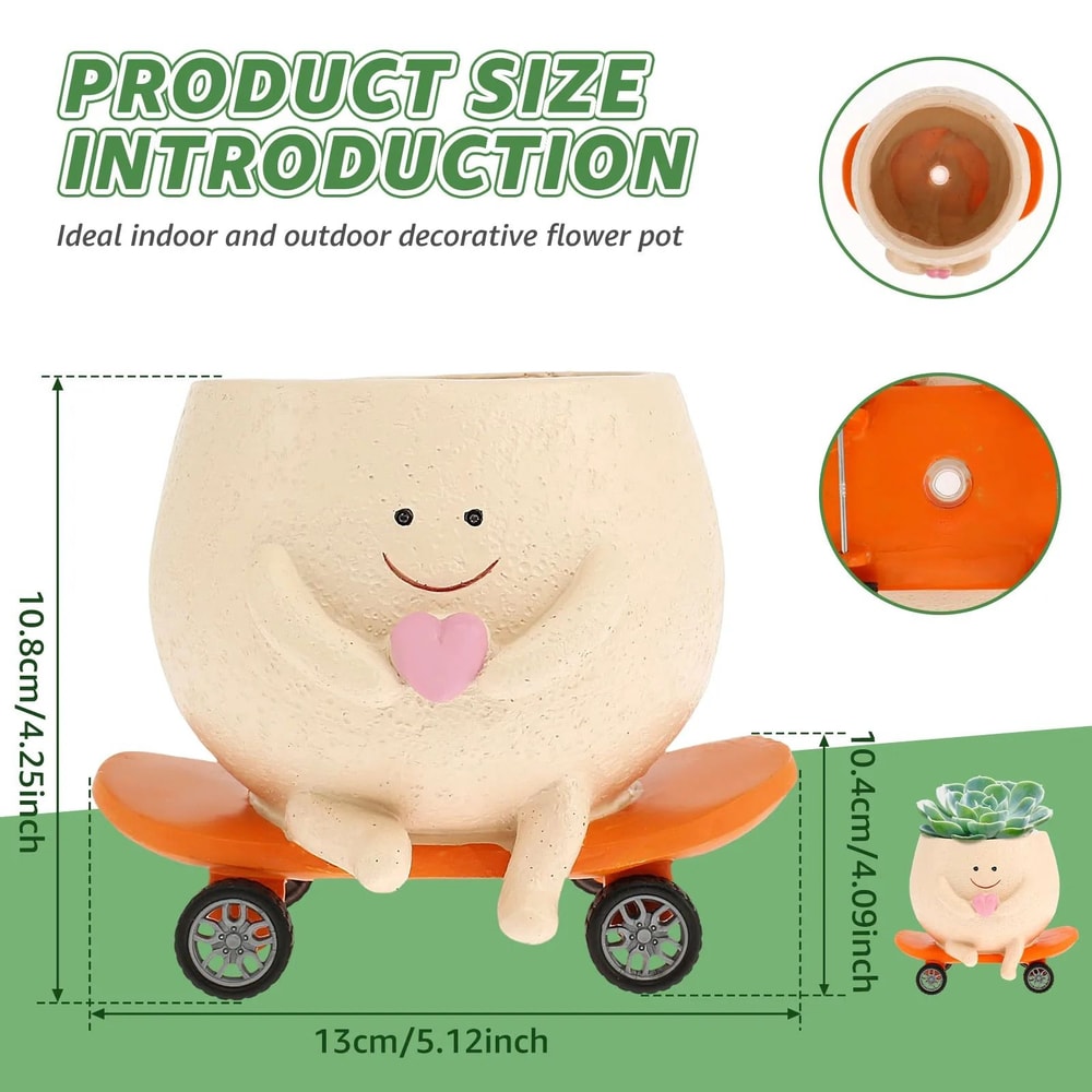 Rocking Chair Smile Face Planter 5