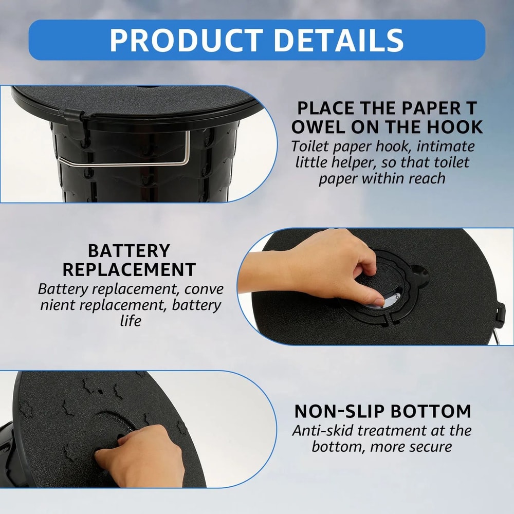 Portable Retractable Camping And Travel Toilet 4