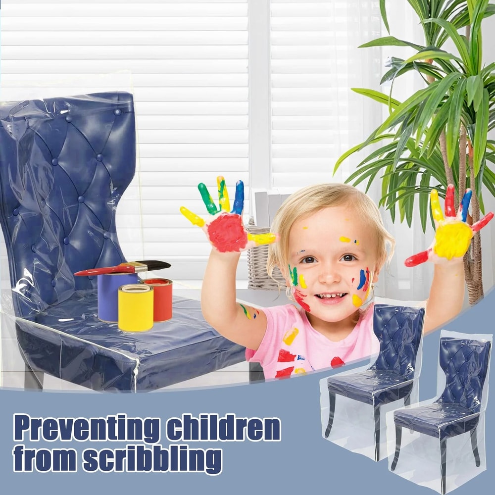 Clear Waterproof Dining Chair Protector Suite 1