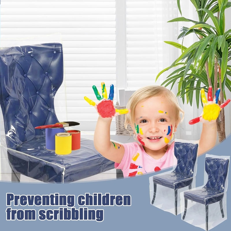 Clear Waterproof Dining Chair Protector Suite 1