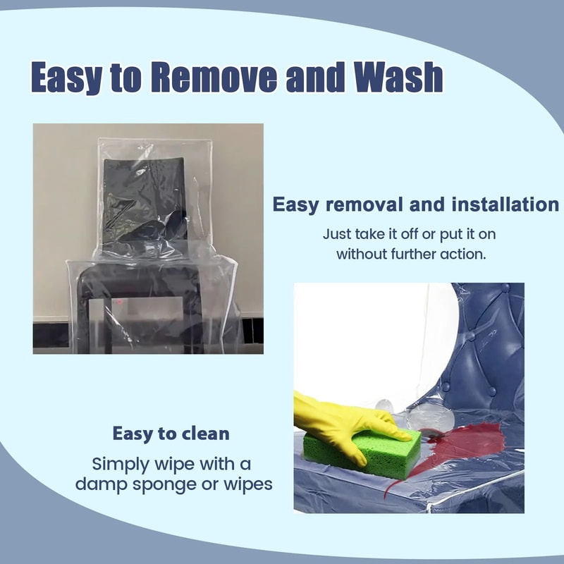 Clear Waterproof Dining Chair Protector Suite 3