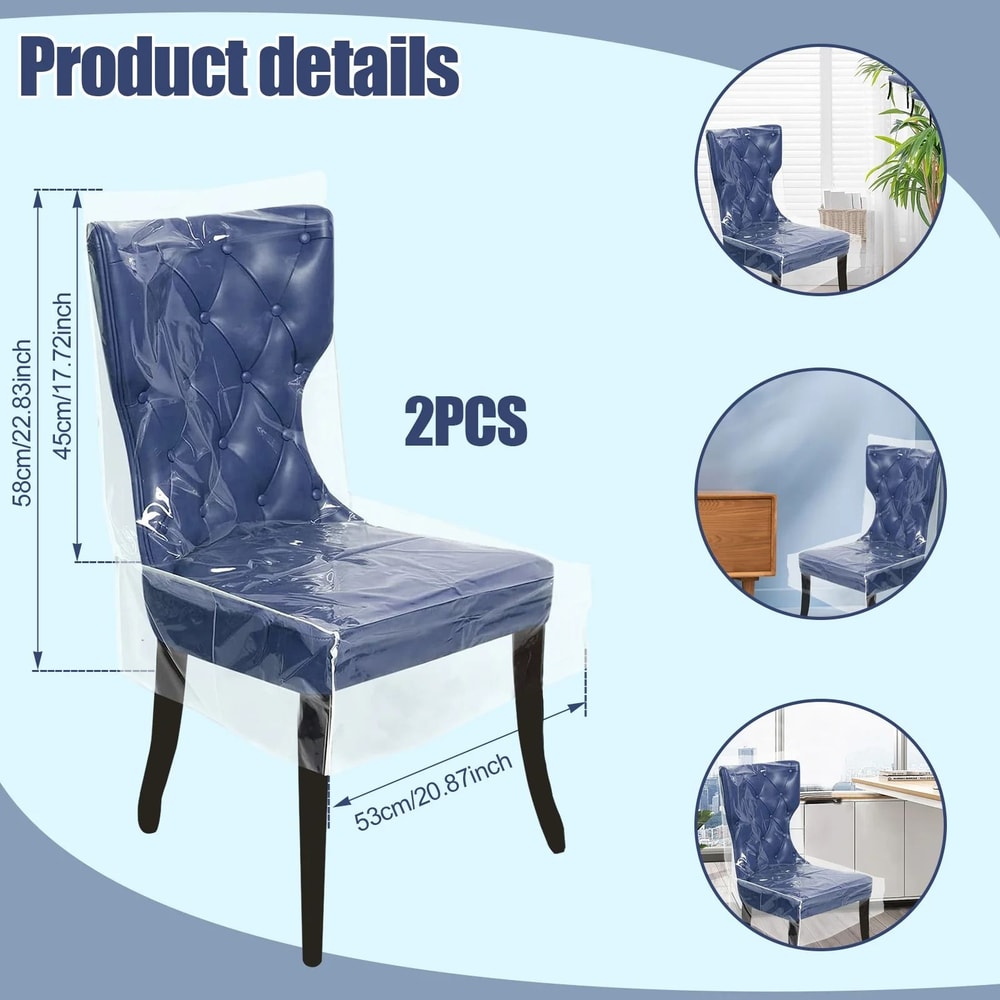 Clear Waterproof Dining Chair Protector Suite 6