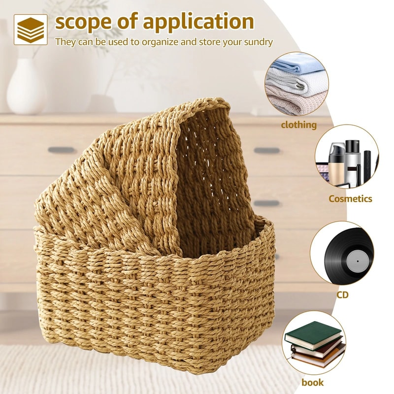 Grass Woven Storage Baskets 2