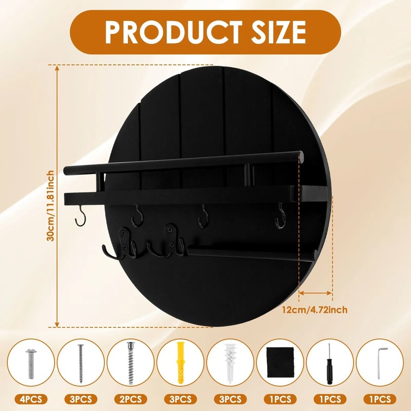 Wood Wall Mounted Key Holder And Mail Organizer 2