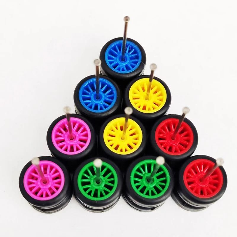 164 Scale Custom Alloy Wheels And Rubber Tires 8