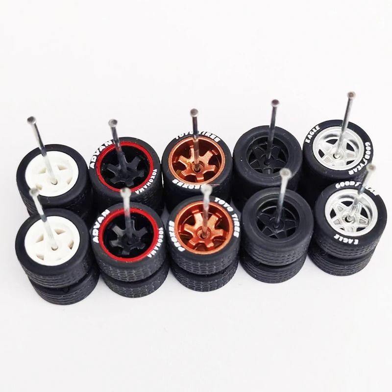 164 Scale Custom Alloy Wheels And Rubber Tires 20