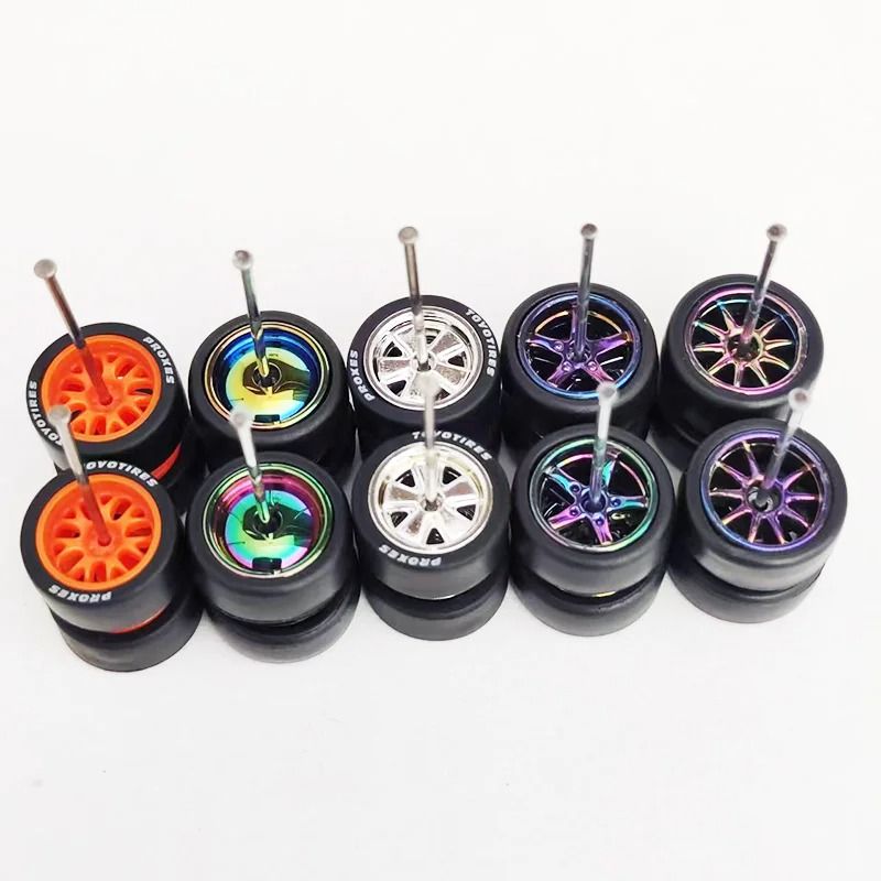 164 Scale Custom Alloy Wheels And Rubber Tires 24