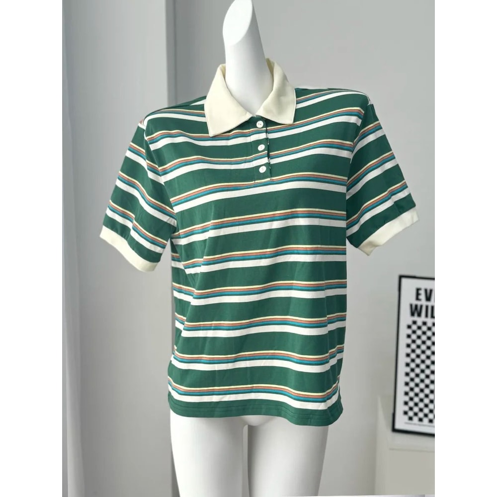 Soft Cotton Chic Polo Neck Tee 9