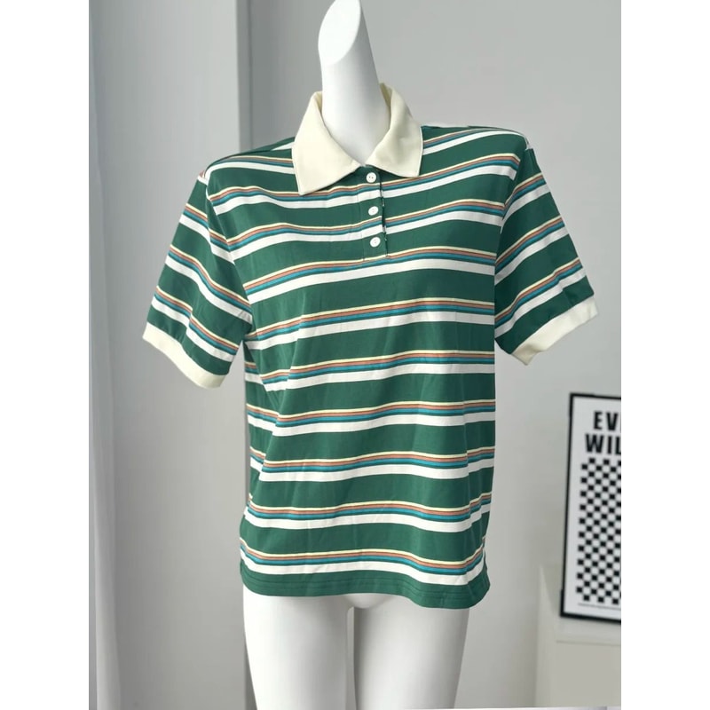 Soft Cotton Chic Polo Neck Tee 9