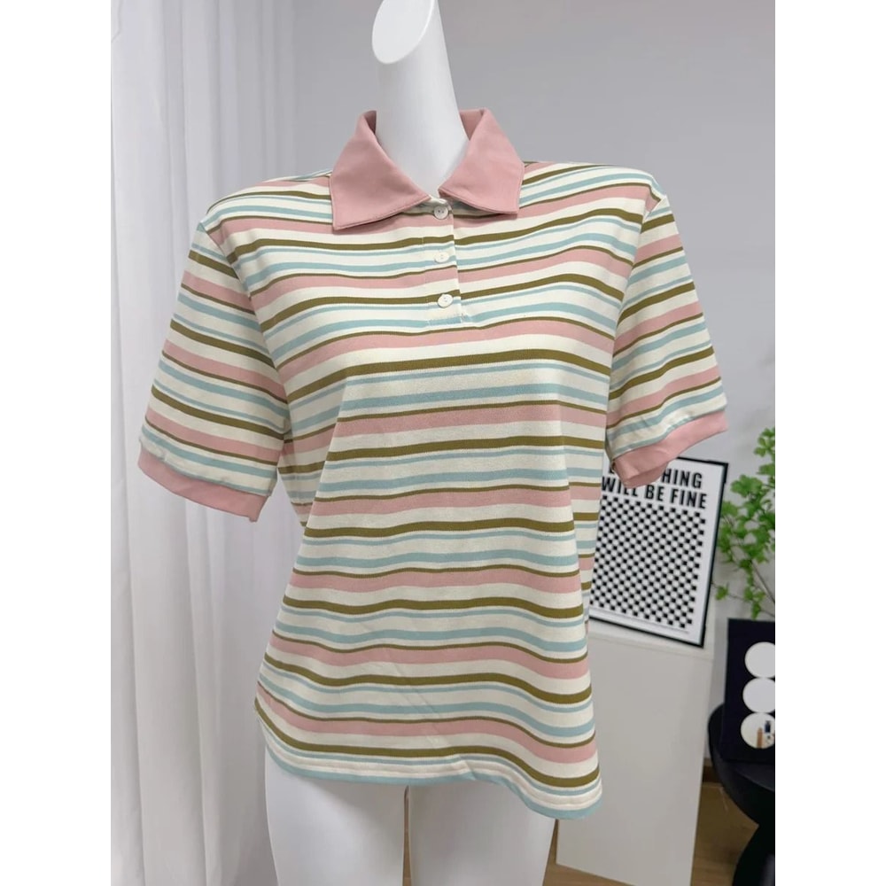 Soft Cotton Chic Polo Neck Tee 10