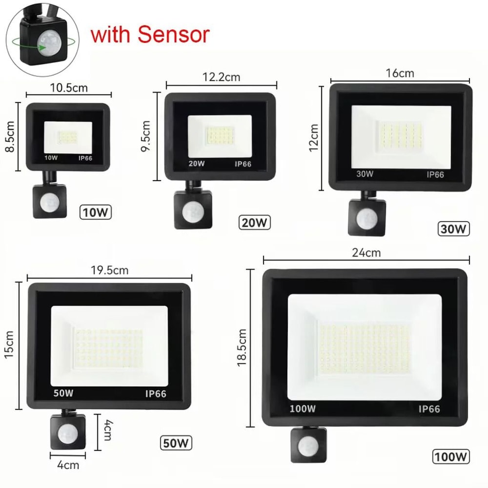 Ultra Bright PIR Motion Sensor LED Floodlight Series 6