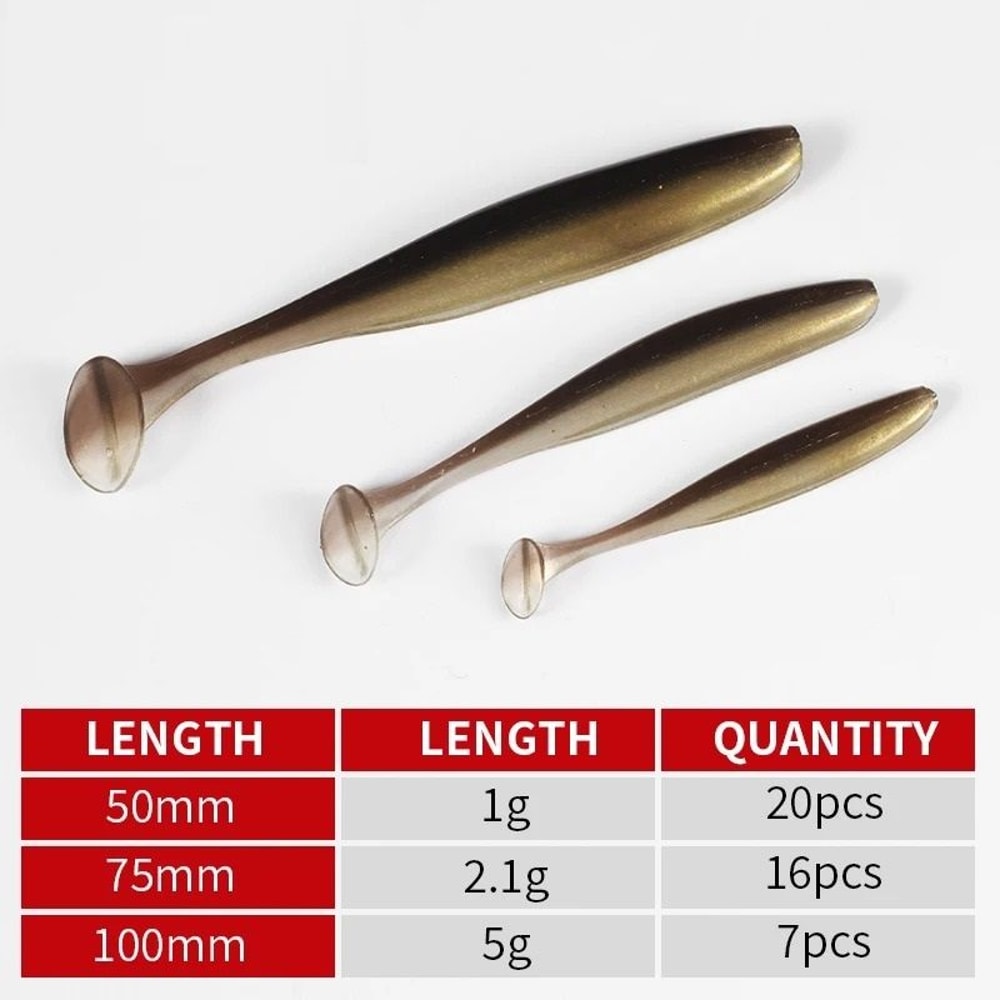 Hydrodynamic T Tail Soft Fishing Lures 2