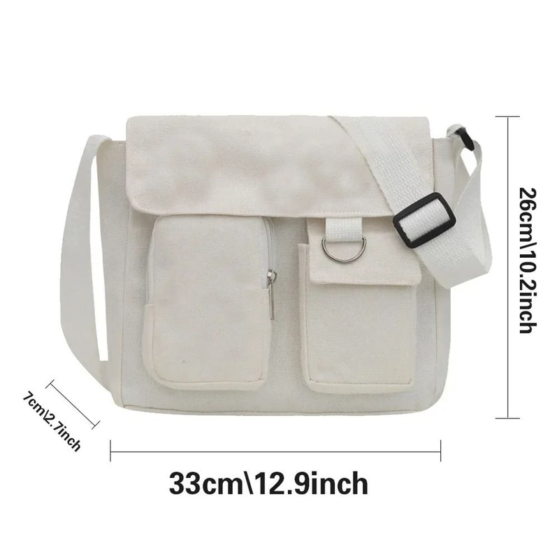 Large Capacity Canvas Crossbody Bag 1