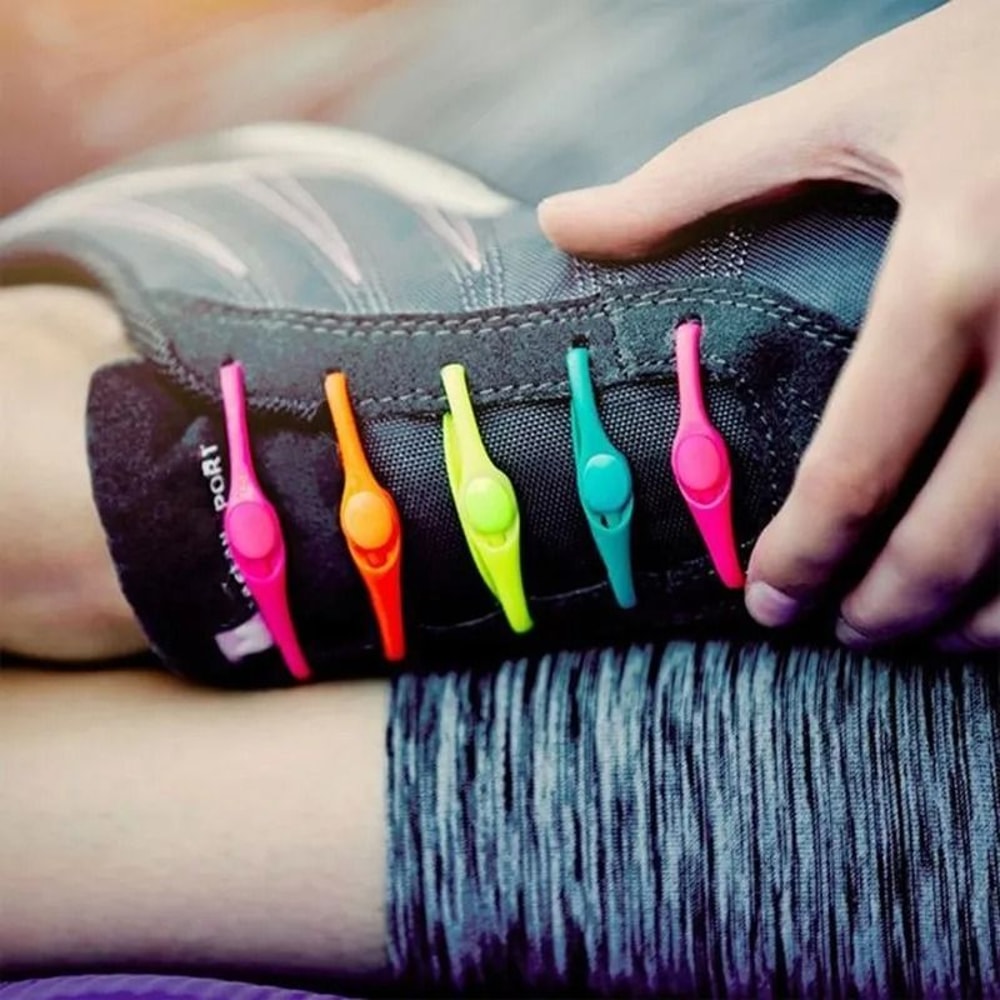 Elastic No Tie Silicone Shoelaces 1