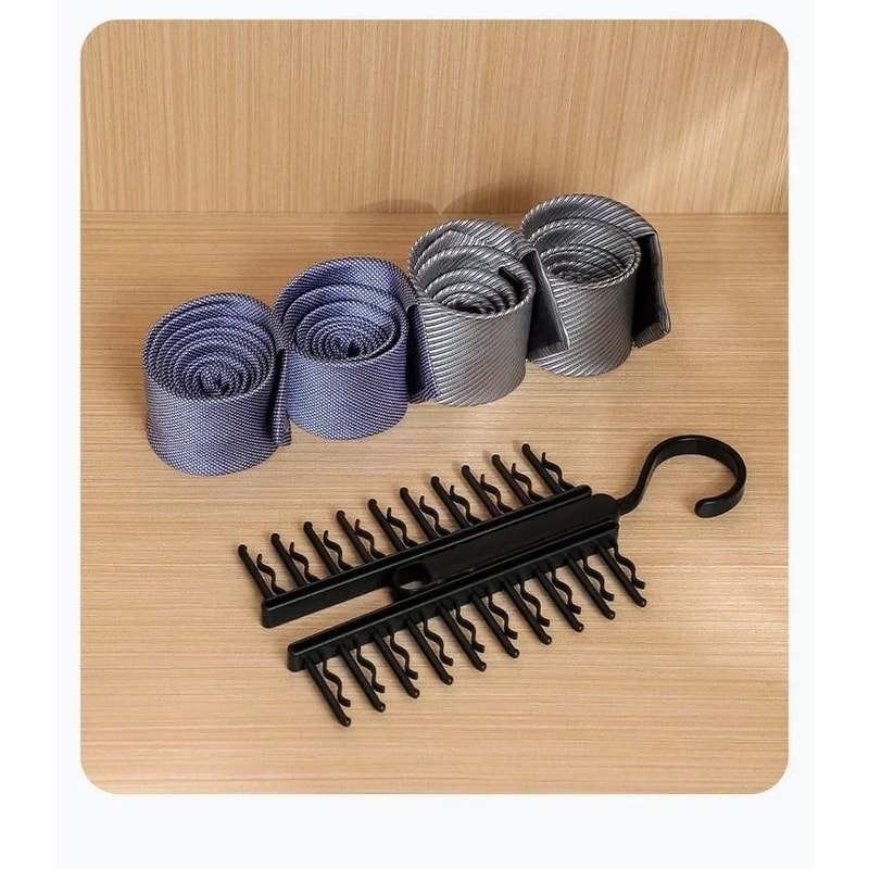 Rotatable 20 Row Necktie Storage Rack 5
