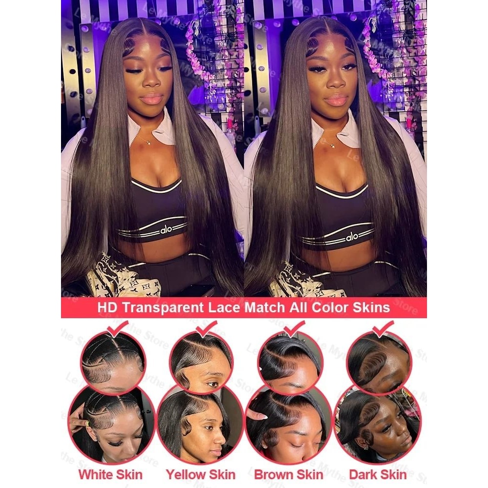 Bone Straight HD Lace Human Hair Wig 3
