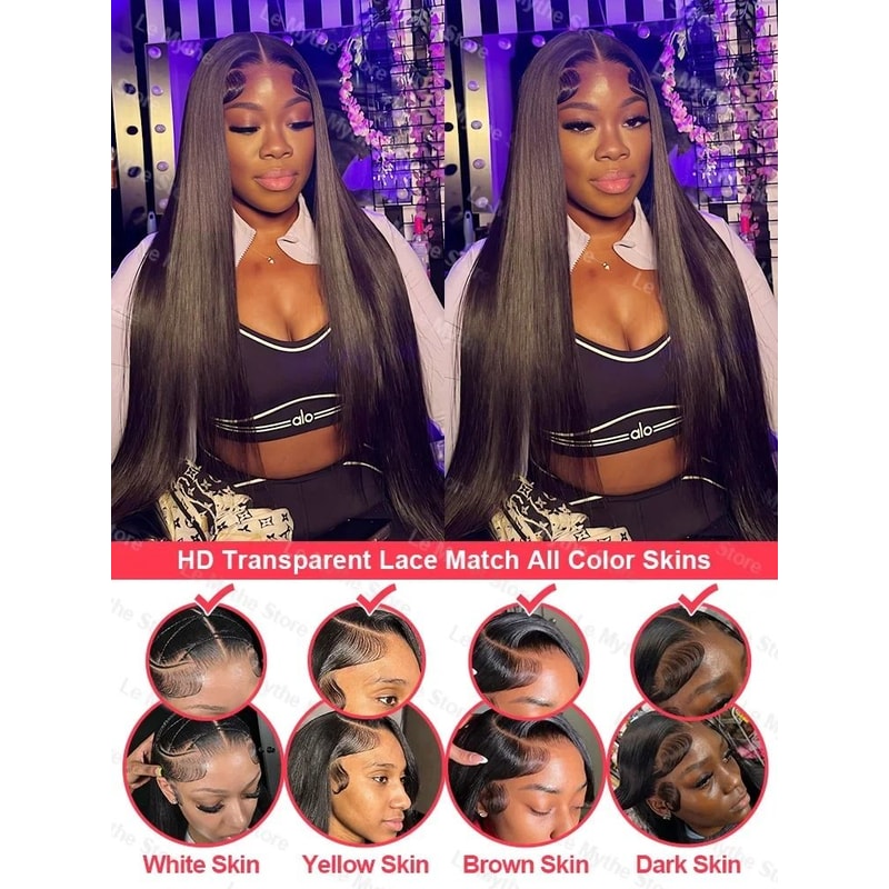 Bone Straight HD Lace Human Hair Wig 3