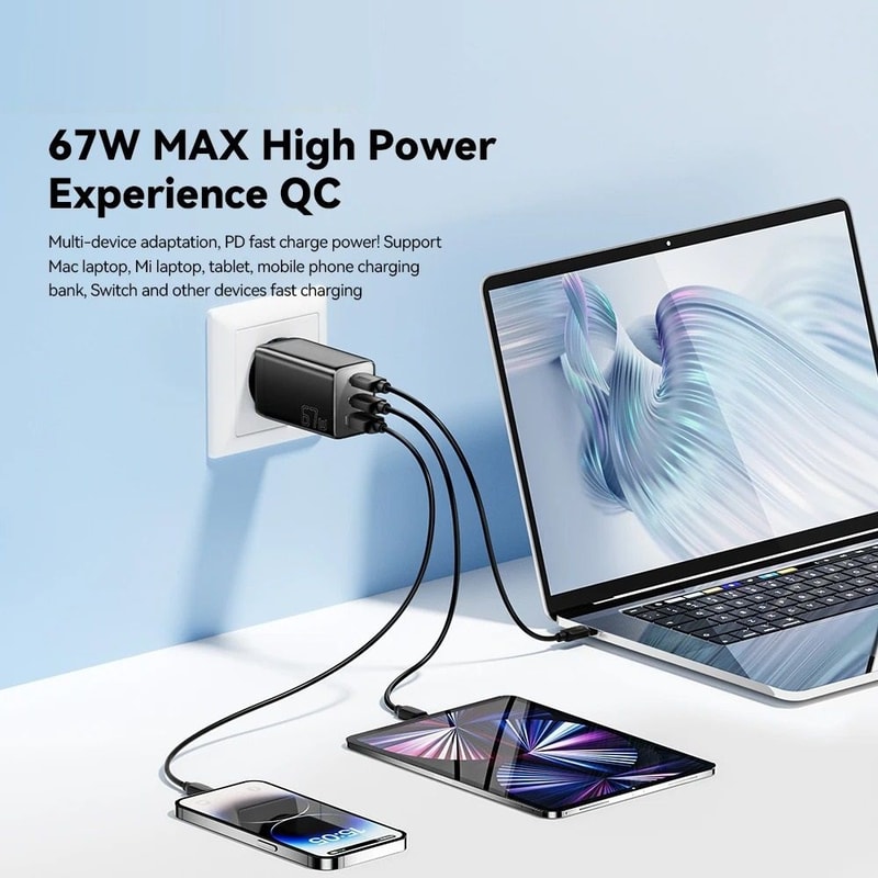 Ultra Efficiency 67W GaN Fast Charger 5