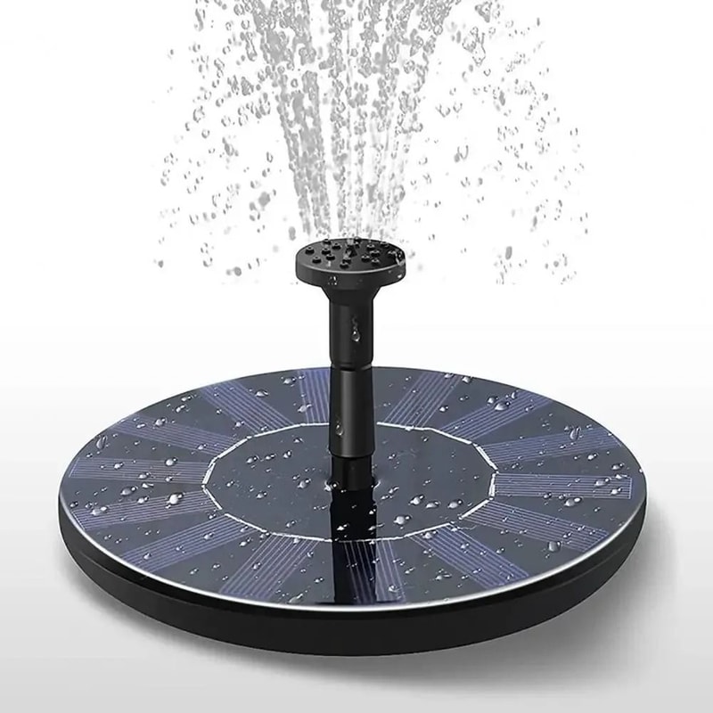 Solar Powered Floating Ecosystem Fountain 0