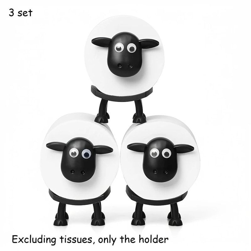 3D Printed Whimsical Sheep Toilet Paper Holder 6
