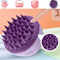 handheld silicone scalp massage and shampoo brush