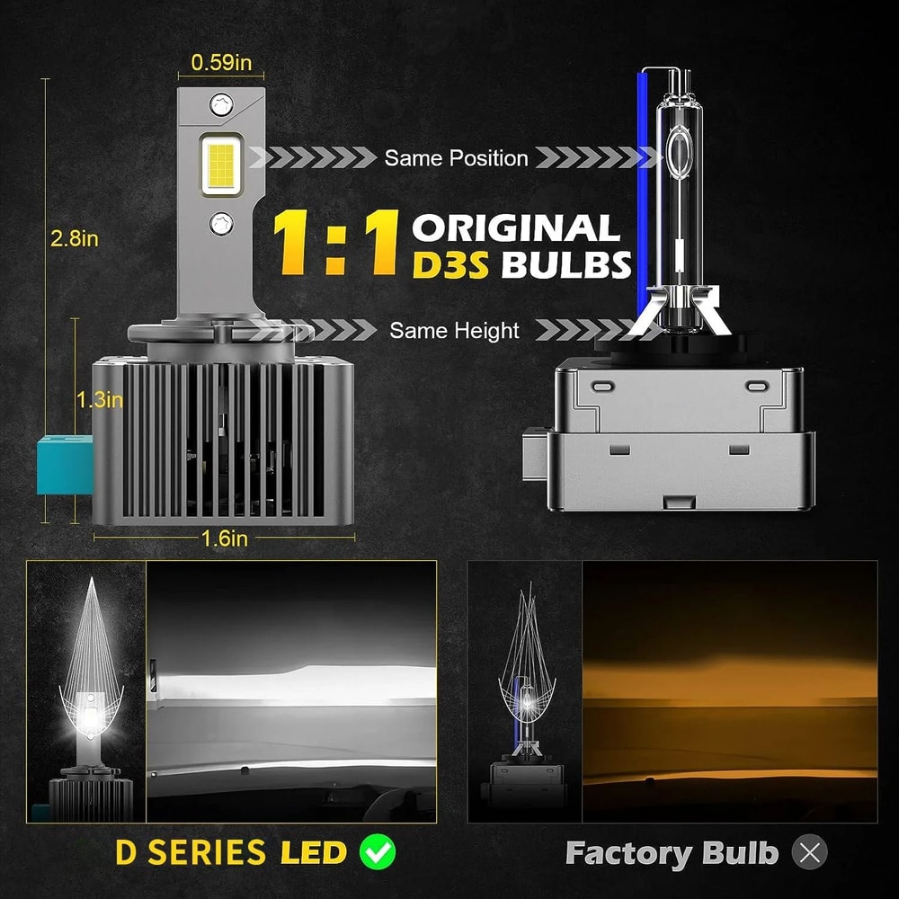 D Series LED Car Headlight Bulbs Plug And Play Conversion Kit 1