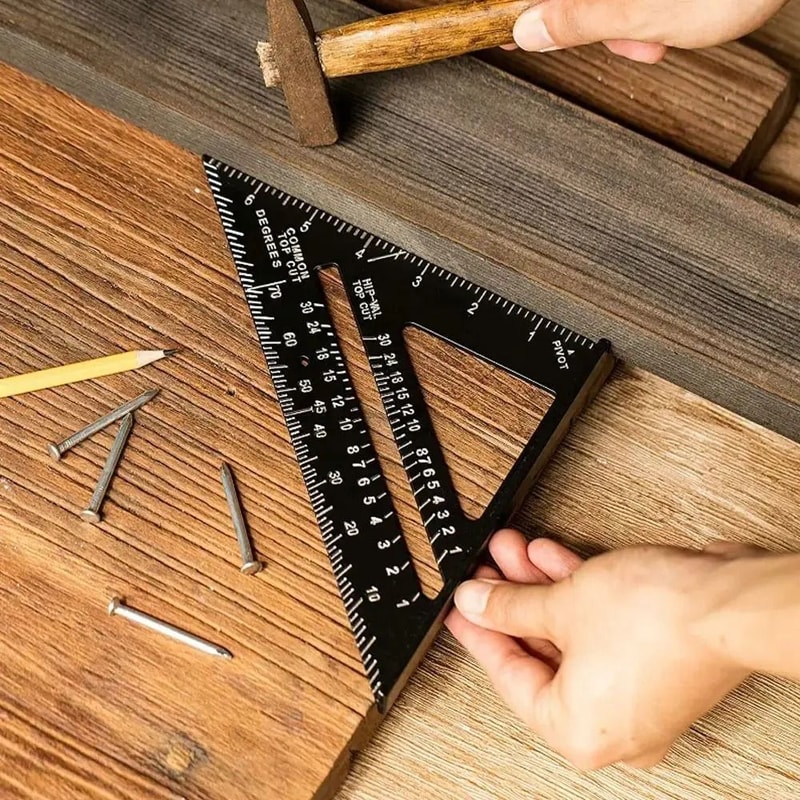 7 Inch Aluminum Alloy Triangle Ruler 2