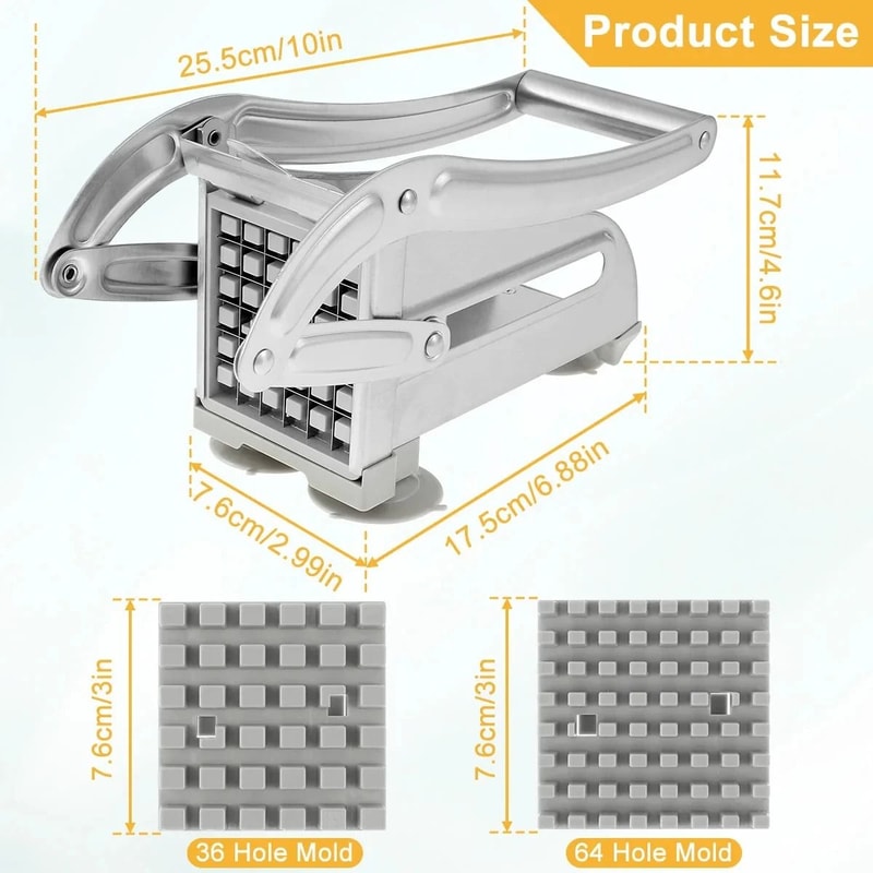 Stainless Steel Manual French Fry Slicer And Vegetable Dicer 2