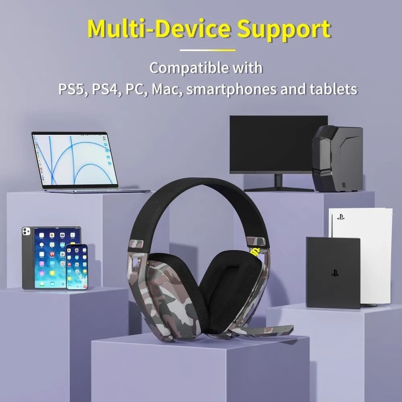 Wireless Gaming Headset With Microphone For Console And PC 5