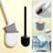 Wall Mounted Silicone Toilet Brush Set With Holder 0