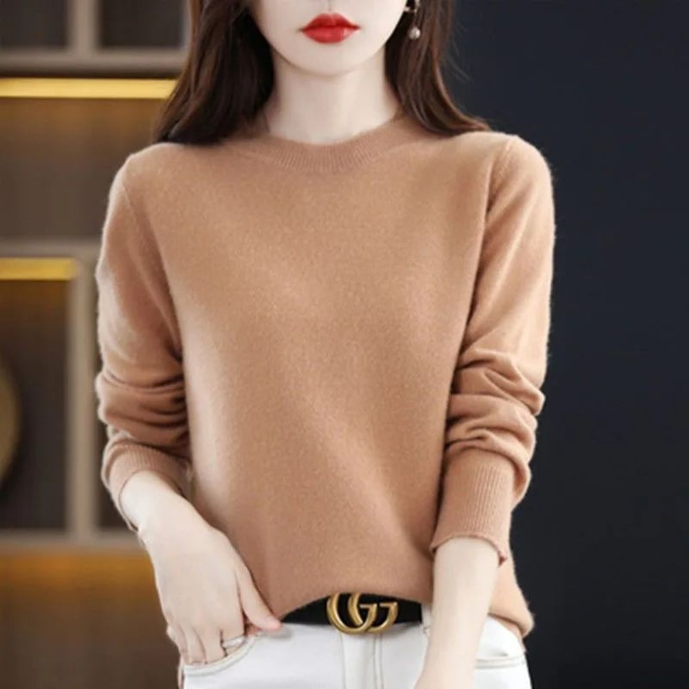 Womens Cozy Knit Pullover Sweater For Autumn And Winter 9