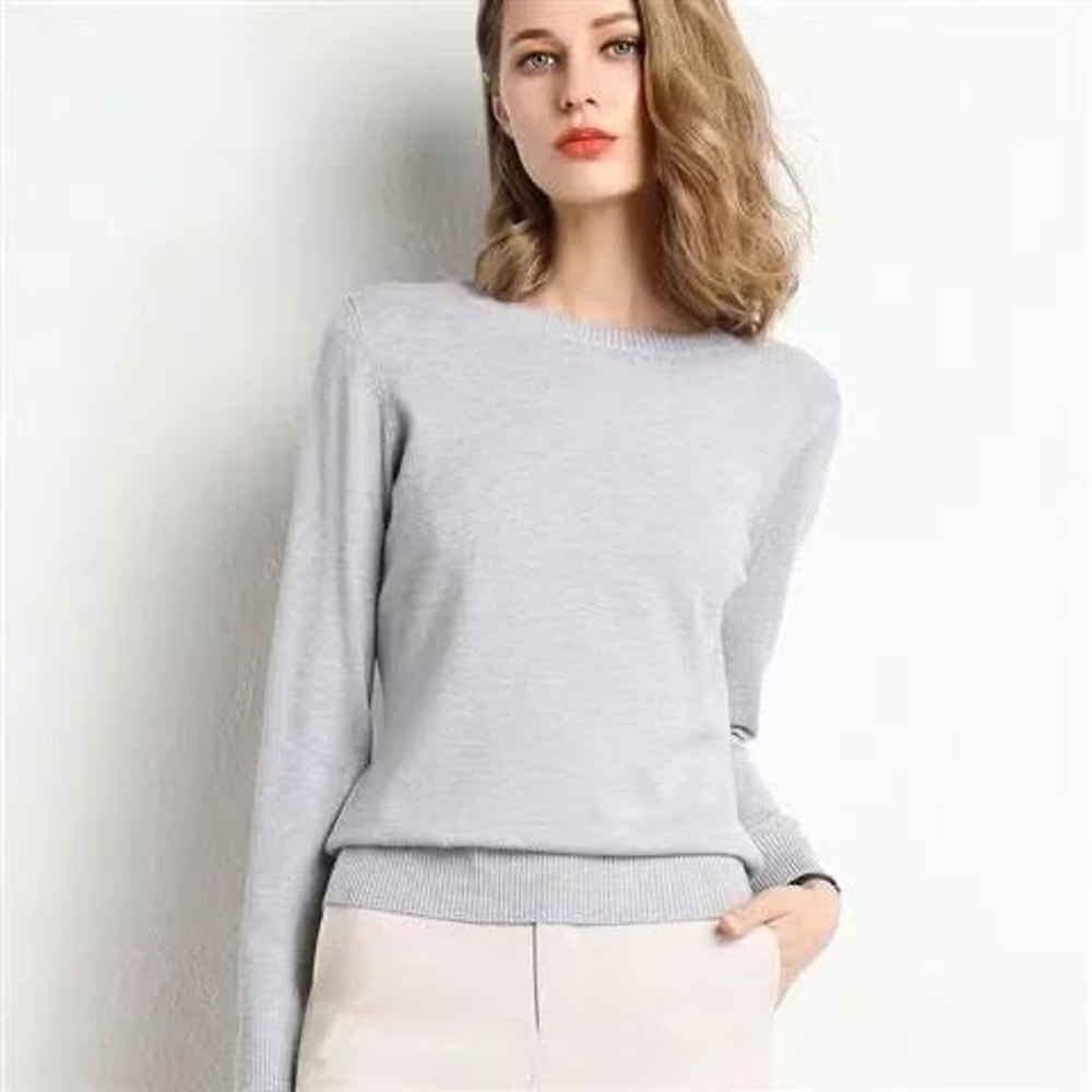 Womens Cozy Knit Pullover Sweater For Autumn And Winter 11