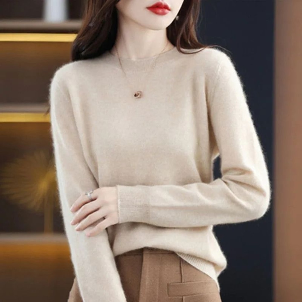 Womens Cozy Knit Pullover Sweater For Autumn And Winter 13