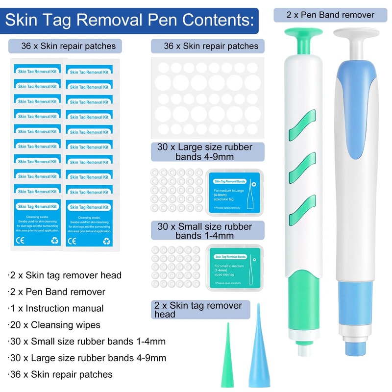 2in1 Skin Tag Removal Tool Kit With Cleansing Swabs 3