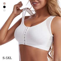 front closure lift up bra with posture corrector support