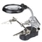 LED Light Magnifying Glass Soldering Stand With Adjustable Clips 6