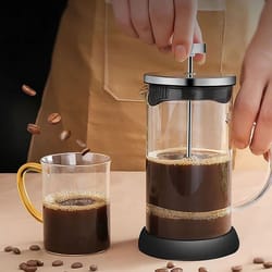 glass french press coffee maker with stainless steel filter
