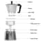 Aluminum Moka Coffee Pot For Home Office And Outdoor Brewing 2