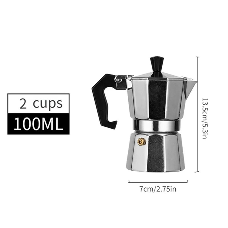 Aluminum Moka Coffee Pot For Home Office And Outdoor Brewing 7